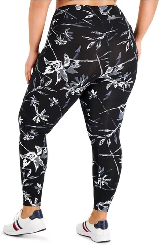 Vista 2 de Tommy Hilfiger Leggings deportivos de talle alto florales para mujer