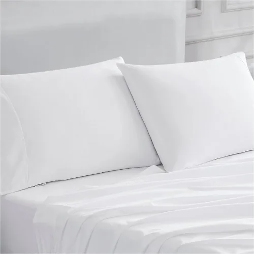 Vista 22 de Linen Closet Juego de sábanas tamaño individual – 100% algodón natural percal, juego de sábanas de cama individual de 3 piezas refrescante