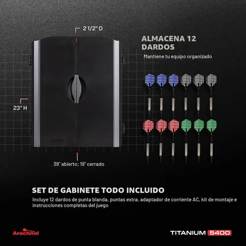 Vista 6 de Arachnid Titanium 5400 - Diana electrónica y gabinete, color negro