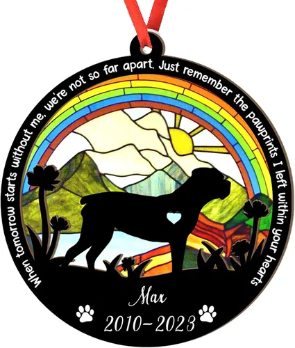 Vista 24 de Adorno personalizado para atrapasoles de sabueso afgano, adorno de Navidad de sabueso afgano, regalo para perro amante, sabueso afgano conmemorativo