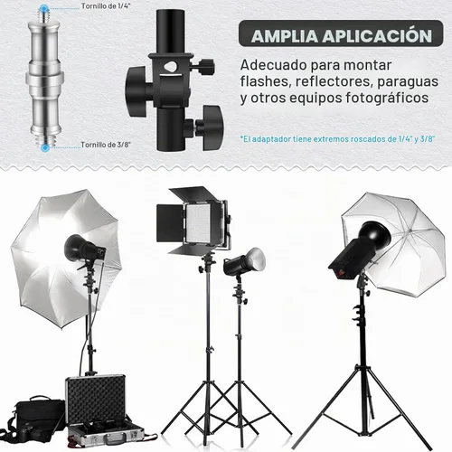 Vista 4 de WELLMAKING Soporte de montaje de flash de cámara en forma de U para luz