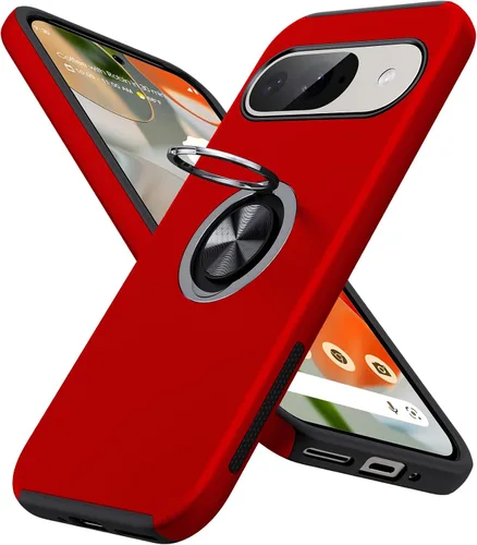 Vista 54 de JAME Funda delgada para Google Pixel 7 Pro, soporte de anillo a prueba de Azul
