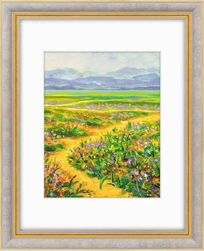 Vista 32 de Golden State Art, Marco de fotos adornado de 8 x 10 pulgadas para fotos de 5 x 7 pulgadas con paspartú o impresiones de 8 x 10 sin paspartú, cristal