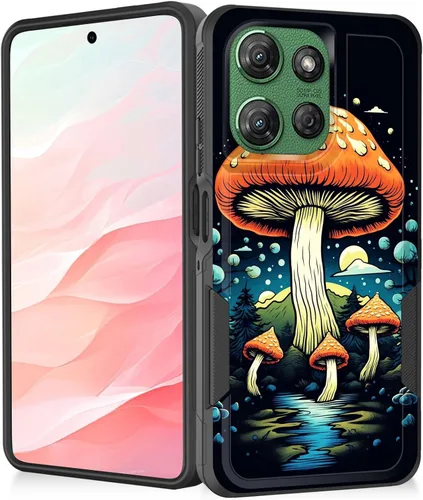 Vista 43 de Funda para Moto G Play 4G 2024, resistente de doble capa híbrida de policarbonato duro, goma suave, a prueba de golpes, funda protectora resistente