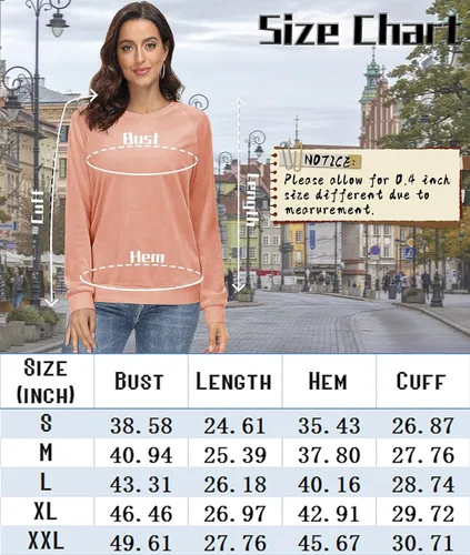 Vista 6 de MAGCOMSEN Sudadera para mujer, cuello redondo, informal, de manga larga, forro polar, cálido, de terciopelo, color liso