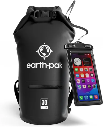 Vista 36 de Earth Pak Bolsa seca impermeable con bolsillo con cremallera, mochila impermeable para mantener el equipo seco