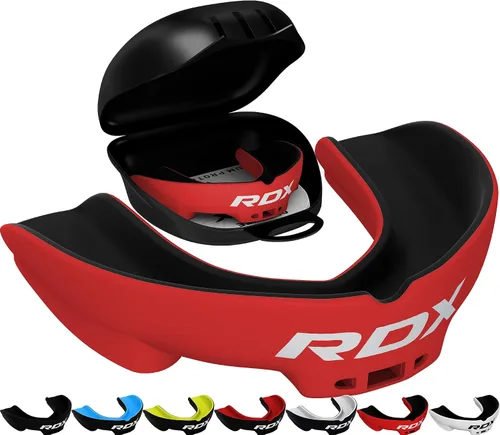 Vista 12 de RDX Protector Bucal para Boxeo MMA Kickboxing Muay Thai Judo Karate - Protector de Mandíbula con Funda de Almacenamiento para Adultos, Artes