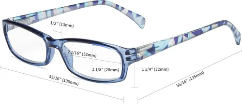 Vista 6 de CessBlu Gafas de lectura para computadora con filtro de luz azul para mujer