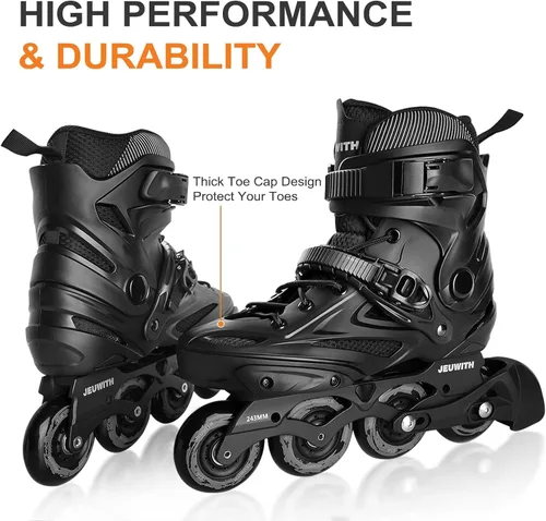 Vista 5 de Patines en línea para mujeres y hombres, cuchillas de calle al aire libre, para adultos, hombres y mujeres, patines profesionales de fitness unisex