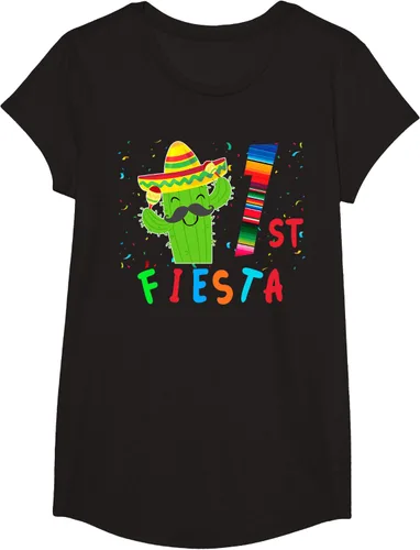 Vista 3 de Camiseta mexicana para fiesta temática de cumpleaños a juego, Negro, S