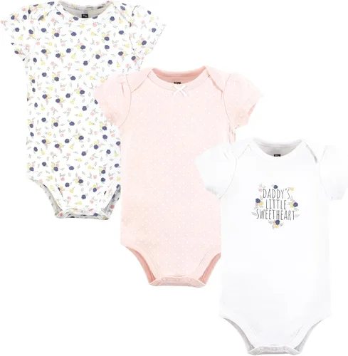 Vista 185 de Hudson Baby baby-girls Cotton Bodysuits 3-pack