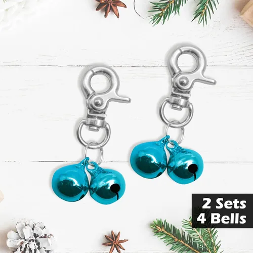 Vista 5 de EXPAWLORER Cat Bell - Accesorios para collar de mascotas, campanas para Azul