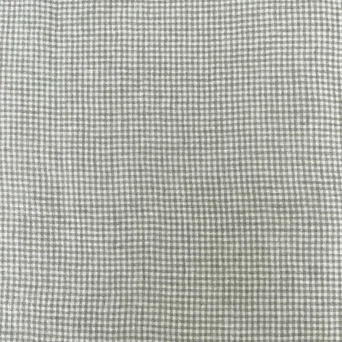 Vista 10 de Tela de lino Seersucker Gingham Check 7328 7329 Beige