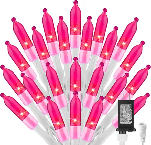 Vista 9 de Luces de Navidad LED Brightown, 39 pies de longitud, 100 luces LED con bombillas transparentes, 8 modos de iluminación, luces de hadas enchufables