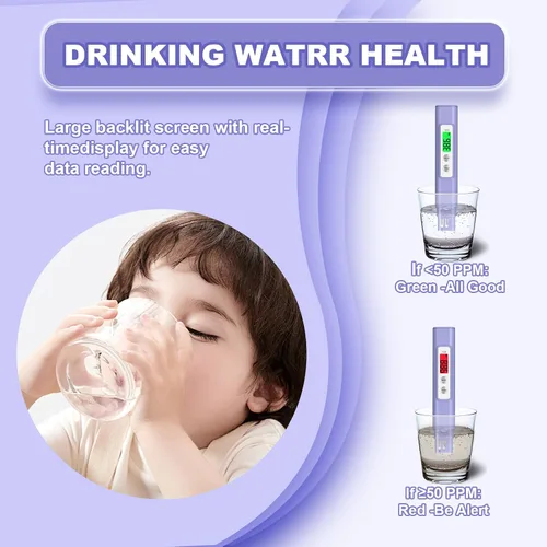 Vista 5 de 2025 Nuevo Testador de Agua para Agua Potable – Testador de Calidad de Agua Preciso y Confiable 0-9999 ppm para Agua Potable, Acuarios, Agua