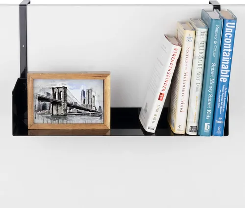 Vista 4 de Wallniture Bali - Estantería colgante para cubículo y organizador de escritorio de oficina en casa, negro, metal