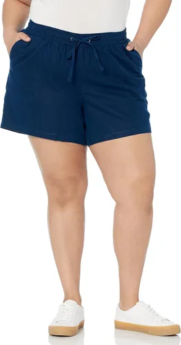 Vista 5 de Tienda Essentials Pantalón corto de lino con cordón de 5 pulgadas