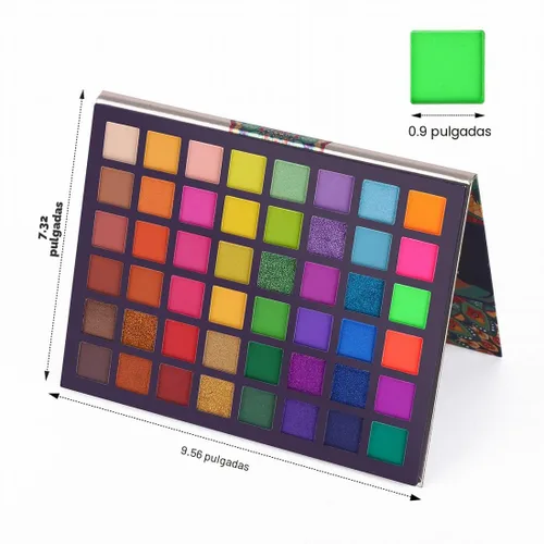 Vista 6 de UCANBE EXOTIC FLAVORS - Paleta de maquillaje de sombra de ojos de neón – 48 colores de alta pigmentación – Juego de regalo de paleta de maquillaje