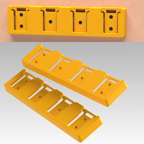 Vista 4 de Soporte de batería compatible con soporte de batería DeWalt 20V, montaje de 4 ranuras a granel, herramienta de garaje, herramientas para Dewalt 20v