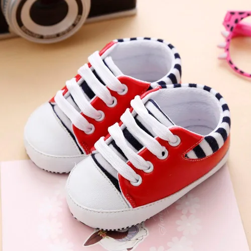 Vista 4 de Krogubis - Zapatos deportivos para bebés y niñas suela suave antideslizantes zapatos de tenis para correr 00-591ft rojo 12-18 meses