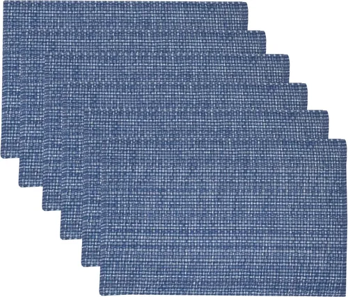 Vista 8 de Camino de mesa 100% algodón para mesas de comedor, rectangular, tejido de dos tonos, 72 x 13 pulgadas, suave y duradero, color negro (paquete de 1)