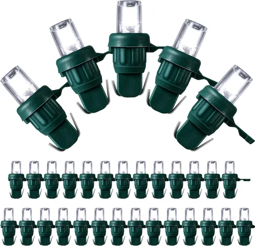Vista 8 de Honoson Bombillas de Repuesto de Cadena de Luces LED de Navidad de 5 mm Bombillas de Luz de Alambre de Ángulo Amplio LED Conjunto de Luces