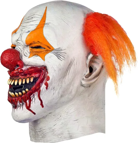 Vista 3 de Clown Joker Mask Scary Evil Funny Clown Costume Horror Latex Masks Halloween Carnival Costume Party Adult