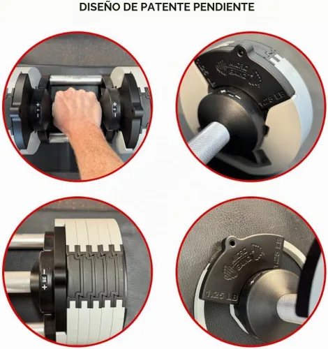 Vista 7 de Micro Gainz - Accesorio magnético de peso de 1.25 libras para mancuernas ajustables estilo Nuobell, elige 2 o 4 placas de peso magnéticas, ideal