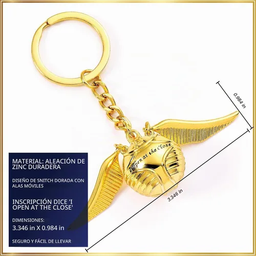 Vista 6 de Llavero 3D oficial de Harry Potter Golden Snitch