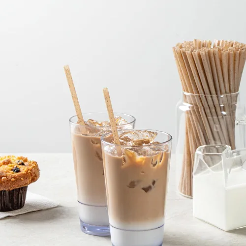 Vista 8 de Restaurantware-Basic Nature Disposable Straws,Sustainable Straws - Sturdy, Won't Alter Flavors, Brown PLA/Coffee Ground Straw, For Hot And Cold