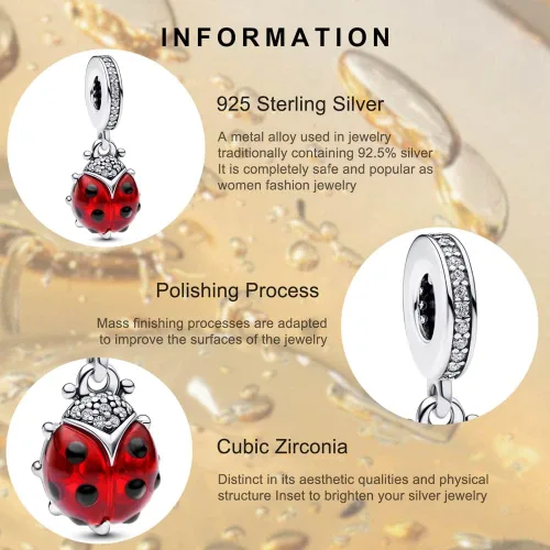 Vista 2 de ZWiZ Dijes de personajes de dibujos animados para mujer, pulseras y collares de plata de ley 925 con circonita cúbica 5A, regalo del día de la madre