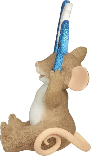 Vista 4 de Roman - Colección Charming Tails, figura pop, 3.5 pulgadas de alto, resina y piedra, duradera, coleccionable, bonita figura decorativa de ratón
