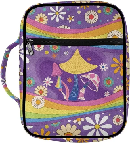 Vista 10 de Lovely 3D Dog Daisy Puppy Paw Print - Fundas grandes de la Biblia con bolsillo con cremallera y asa, bolsas ligeras para la Biblia y bolsa