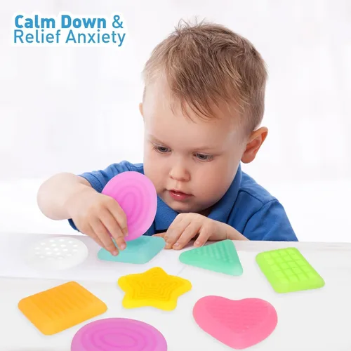 Vista 5 de Juguetes sensoriales esponjosos para niños: Juguetes sensoriales para calmar la calma para niños autistas, niños pequeños con necesidades