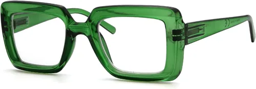 Vista 10 de Eyekepper Gafas de lectura cuadradas para mujer con marco grande
