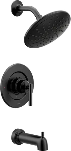 Vista 8 de Moen Gibson T3003EPBZG - Moderna moldura para bañera y ducha Posi-Temp de oro bronce con válvula de ducha de lluvia de 8 pulgadas requerida