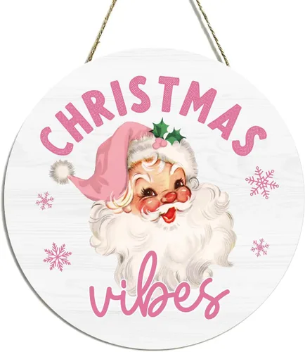 Vista 18 de Decoración de gnomos de Navidad para interiores, decoraciones de Navidad azules, muñeco de nieve, copo de nieve, rústico, granja, madera, placa