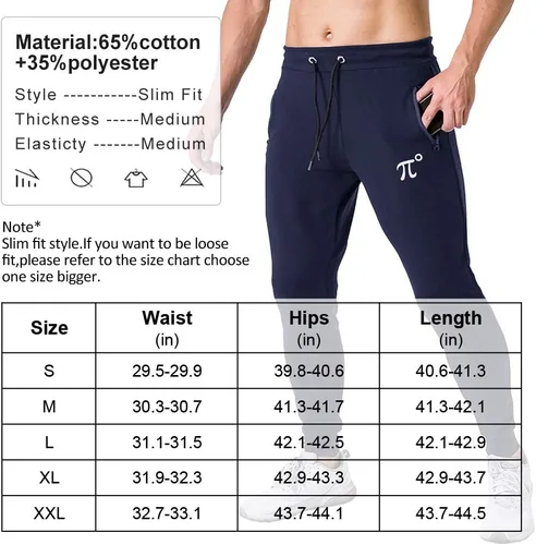 Vista 6 de Wangdo - Pantalones deportivos para hombre con bolsillos con cremallera