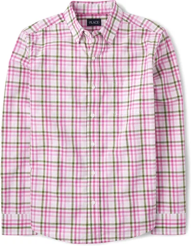 Vista 2 de The Children's Place Camisa y pantalones de vestir para bebé niño y recién nacido, traje a juego
