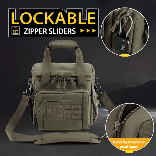 Vista 2 de Bolsa para el rango, estuche para pistola, bolsas de rango de estuche suave para pistolas y municiones con doble capa a prueba de explosiones