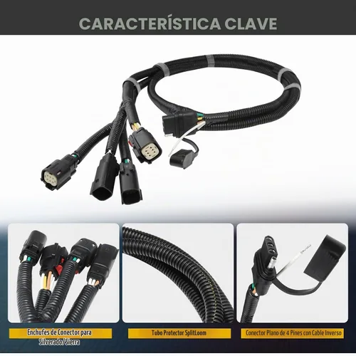 Vista 7 de MECMO Adaptador de 4 pines con luz de puerta trasera inversa para 2019-2022 Chevy Silverado/GMC Sierra 1500 y 2020-2023 HD, arnés de conexión rápida