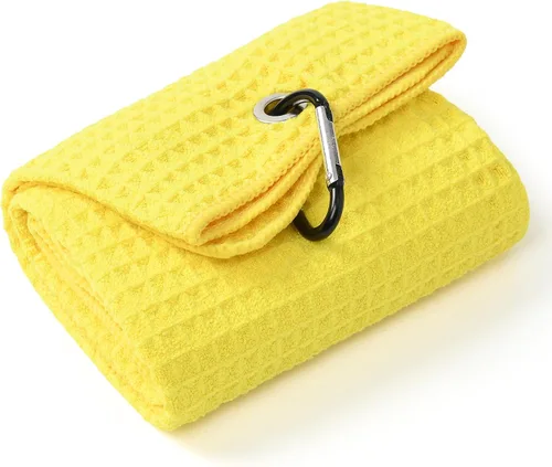 Vista 29 de Mile High Life Toalla de golf premium de tejido de gofre, 16 x 24 pulgadas, extra absorbente y de secado rápido, microfibra ultrasuave, clip