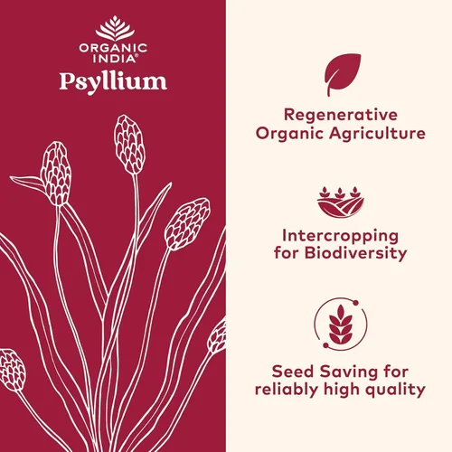 Vista 2 de Organic India Polvo entero de cáscara de psyllium orgánico, vegano
