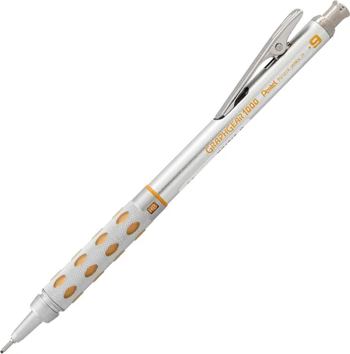 Vista 8 de Pentel GraphGear 1000 - Lápiz de dibujo automático (0.3mm), acentos negros, 1 unidad (PG1013G)