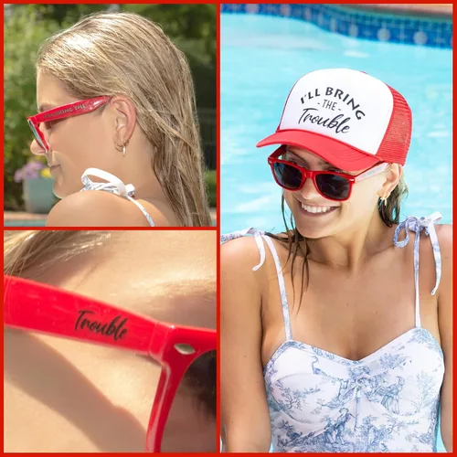 Vista 2 de Funky Junque Gorra de béisbol de malla para mujer, para despedida de soltera