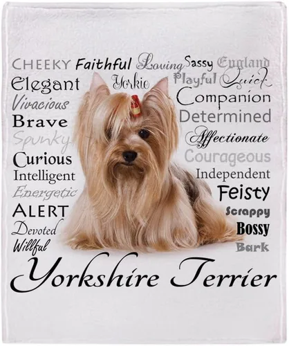 Vista 10 de CafePress Yorkie - Manta de forro polar súper suave, 60 x 50 pulgadas