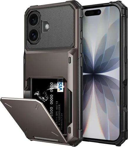 Vista 39 de Vofolen Funda compatible con iPhone 12, cartera 5G, 4 ranuras para tarjetas, tarjetero con bolsillo oculto, doble capa, cubierta trasera protectora