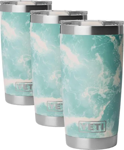 Vista 43 de YETI Rambler - Vaso de acero inoxidable con aislamiento al vacío de 20 onzas con tapa MagSlider Verde mar