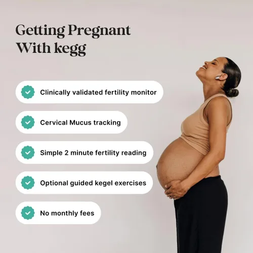Vista 2 de kegg Rastreador de fertilidad + aplicación gratuita de fertilidad Descubre tus días más fértiles Sin costos recurrentes Predice ventana fértil
