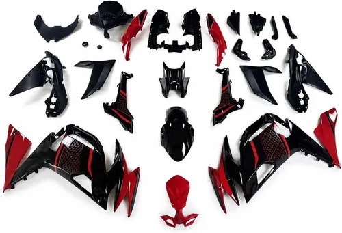 Vista 4 de Carenado negro mate apto para Kawasaki Ninja 650 EX650 2020-2025 001 Negro Mate